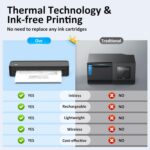 Gloryang Inkless Portable Printer for Travel, Wireless Thermal Printer Supports ... - Image 3