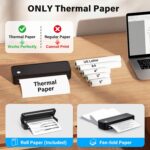Gloryang Inkless Portable Printer for Travel, Wireless Thermal Printer Supports ... - Image 4