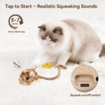 Migipaws Interactive MigiMouse Cat Toy 360° Rolling & Spin with Mesh Plastic Tai... - Image 5
