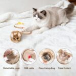 Migipaws Interactive MigiMouse Cat Toy 360° Rolling & Spin with Mesh Plastic Tai... - Image 8