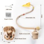 Migipaws Interactive MigiMouse Cat Toy 360° Rolling & Spin with Mesh Plastic Tai... - Image 9