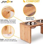 Elevated Dog Bowls, Bamboo Raised Dog Bowl for Large Dogs & Medium Dogs, with 2 ... - Image 4
