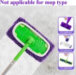 Microfiber Mop Pads - 4 Pack Reusable Washable Refills for Wet & Dry Floor Clean... - Image 3