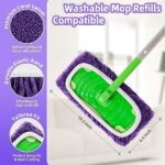 Microfiber Mop Pads - 4 Pack Reusable Washable Refills for Wet & Dry Floor Clean... - Image 4