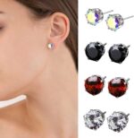 Generic Hypoallergenic Earrings for Sensitive Ears Sparkling Heart/Round Cut Bir... - Image 7