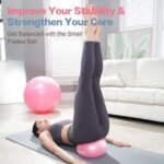 kisnbld Small Exercise Ball, 9 Inch Mini Pilates Ball, Anti Burst and Slip Resis... - Image 3