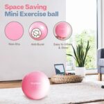 kisnbld Small Exercise Ball, 9 Inch Mini Pilates Ball, Anti Burst and Slip Resis... - Image 6