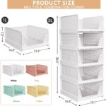 5 Pack Stackable Closet Storage Basket - Stackable Storage Bins, Multifunctional... - Image 4