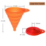 KongNai Kitchen Funnel Set 4 Pack, Small and Large, Kitchen Gadgets Accessories ... - Image 3
