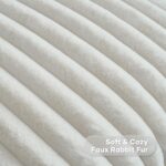 FUTEI Pack of 2 Fluffy Faux Fur Throw Pillow Covers 18x18 Inch Elegant Striped T... - Image 3