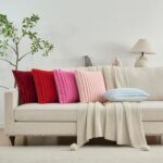 FUTEI Pack of 2 Fluffy Faux Fur Throw Pillow Covers 18x18 Inch Elegant Striped T... - Image 7