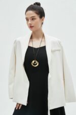 Boho Necklaces for Women Chunky Circle Necklace Layered Boho Circle Leather Chok... - Image 3