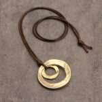 Boho Necklaces for Women Chunky Circle Necklace Layered Boho Circle Leather Chok... - Image 8