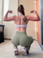 YEOREO Ease Workout Leggings Womens No Front Seam Straight Leggings 29"/ 31.5"/ ... - Image 7