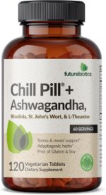 Futurebiotics Chill Pill + Ashwagandha, Rhodiola, St. John’s Wort, & L-Theanine ... - Image 4