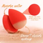 BEAKEY Makeup Sponge Set 5 Pack Micro Porous Low Absorption Soft Latex Free Foun... - Image 4
