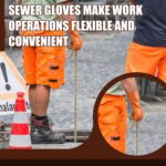 Teenyyou 2 Pair Extended Sewer Snake Gloves Non Slip and Reusable PVC Sewer Abra... - Image 5