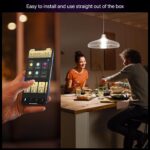 Philips Hue Smart LED A19 Bulb 4-Pack, Warm White Light 2700K, E26 Base, 9W, 810... - Image 4