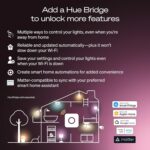 Philips Hue Smart LED A19 Bulb 4-Pack, Warm White Light 2700K, E26 Base, 9W, 810... - Image 6