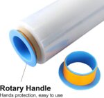BOMEI PACK Clear Stretch Wrap Roll with Plastic Handle 18" x 1000 Feet 80 Gauge ... - Image 5