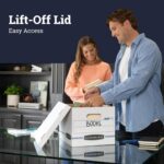 Bankers Box 12-Pack Basic Duty File Storage Boxes with Lids, Letter/Legal, STOR/... - Image 5