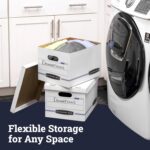 Bankers Box 12-Pack Basic Duty File Storage Boxes with Lids, Letter/Legal, STOR/... - Image 7