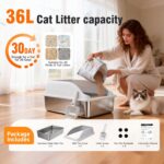 2PACK Stainless Steel Cat Litter Boxes, XL Large Metal Litter Box with High Side... - Image 10