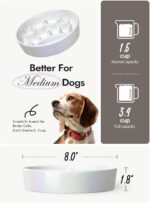 LE TAUCI Dog Bowls Slow Feeder Ceramic, 1.5 Cup Slow Feeding Bowl for Small and ... - Image 5