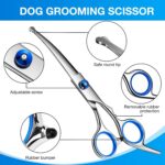Dog Grooming Scissors Curved Shears Set Rounded Trimming Scissors for Profession... - Image 4