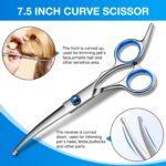 Dog Grooming Scissors Curved Shears Set Rounded Trimming Scissors for Profession... - Image 5