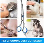 Dog Grooming Scissors Curved Shears Set Rounded Trimming Scissors for Profession... - Image 8