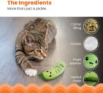 Catstages Crunchy Pickle Kicker Cat Toy – Plush Crinkle Toy with Catnip and Dent... - Image 6