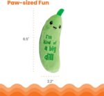 Catstages Crunchy Pickle Kicker Cat Toy – Plush Crinkle Toy with Catnip and Dent... - Image 7