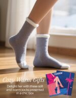 TEHOOK Warm & Cozy Gifts for Women, Fluffy Fuzzy Plush Sleeping Slipper Socks - ... - Image 3