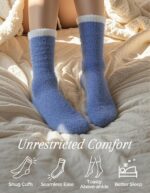 TEHOOK Warm & Cozy Gifts for Women, Fluffy Fuzzy Plush Sleeping Slipper Socks - ... - Image 5