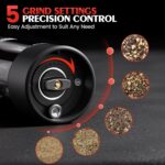 Electric Salt and Pepper Grinder Set Automatic Grinder for Kitchen Battery Peppe... - Image 3
