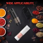Electric Salt and Pepper Grinder Set Automatic Grinder for Kitchen Battery Peppe... - Image 6