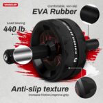 VINSGUIR Ab Roller Wheel, Abs & Core Workout Equipment for Home Gym with Knee Pa... - Image 5