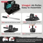 VINSGUIR Ab Roller Wheel, Abs & Core Workout Equipment for Home Gym with Knee Pa... - Image 10
