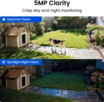 REOLINK 5MP Solar Security Cameras Wireless Outdoor, 360° Pan Tilt Auto-Tracking... - Image 4