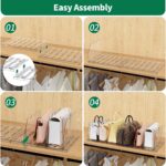 SPACEKEEPER Adjustable Shelf Divider for Closet, Clear Purse Organizers for Clos... - Image 8
