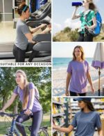 Kinglaman 5/6 Pack Workout Tops Gym Shirts for Women Dry Fit UPF 50+ Sun UV Prot... - Image 7
