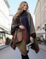 Women's Shawl Wraps Open Front Poncho Cape Oversized Sweaters Casual Cardigan Sh... - Image 5