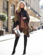 Women's Shawl Wraps Open Front Poncho Cape Oversized Sweaters Casual Cardigan Sh... - Image 7