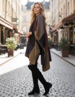 Women's Shawl Wraps Open Front Poncho Cape Oversized Sweaters Casual Cardigan Sh... - Image 8