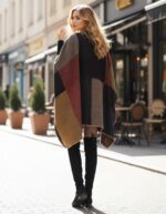 Women's Shawl Wraps Open Front Poncho Cape Oversized Sweaters Casual Cardigan Sh... - Image 9