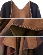 Women's Shawl Wraps Open Front Poncho Cape Oversized Sweaters Casual Cardigan Sh... - Image 10
