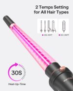 Wavytalk 5 in 1 Curling Iron Set with Thermal Brush and 4 Interchangeable Cerami... - Image 4