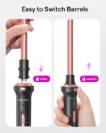Wavytalk 5 in 1 Curling Iron Set with Thermal Brush and 4 Interchangeable Cerami... - Image 9