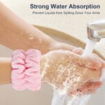 Dorbetar 4 Pcs Wrist Bands for Washing Face, Microfiber Wrist Towels for Washing... - Image 4